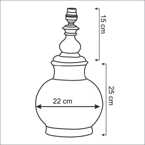 Blue pottery Matka Table Lamp (Without Shade)